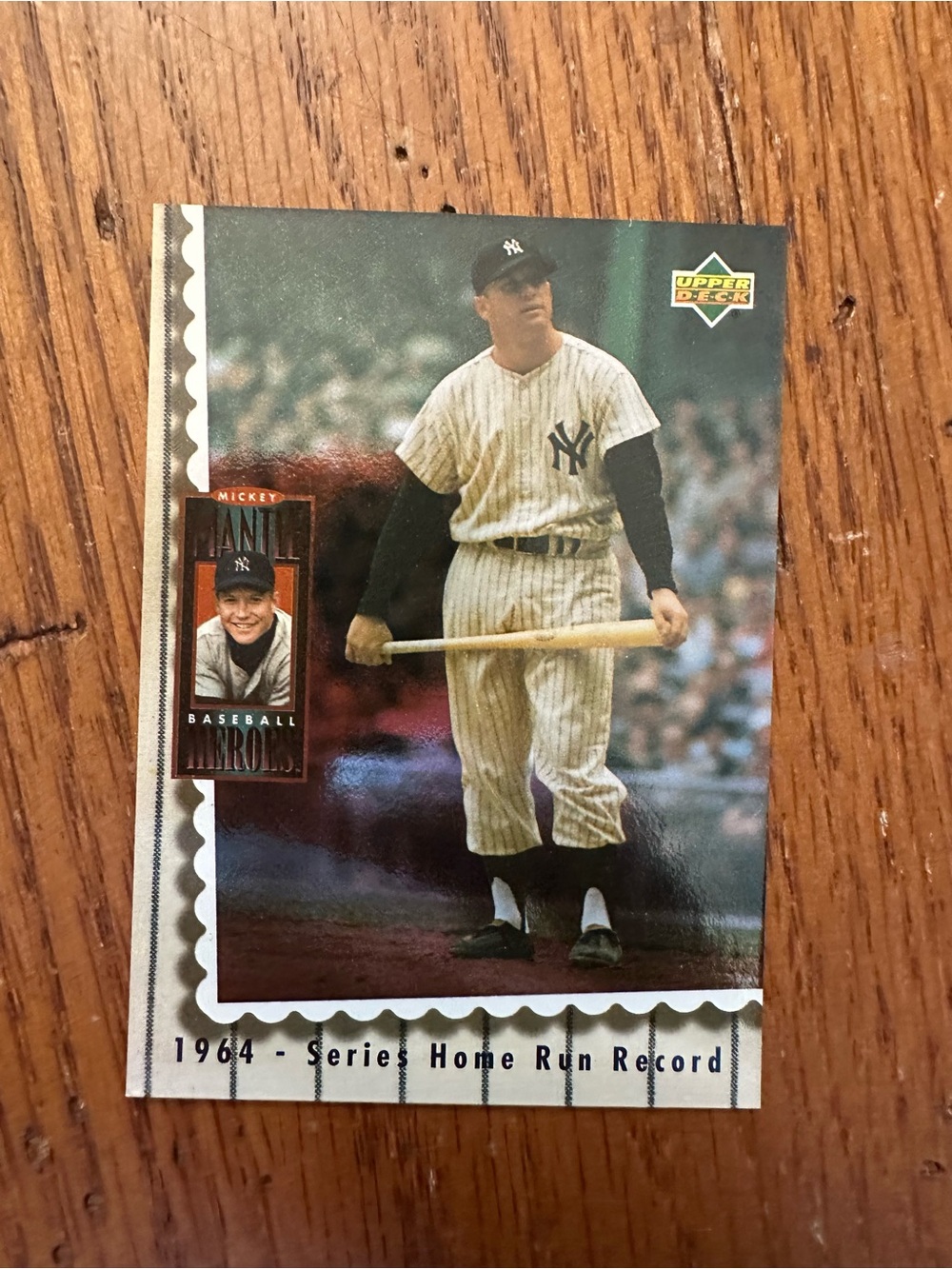 Upper Deck Mickey Mantle Baseball Card - Pinstripe White